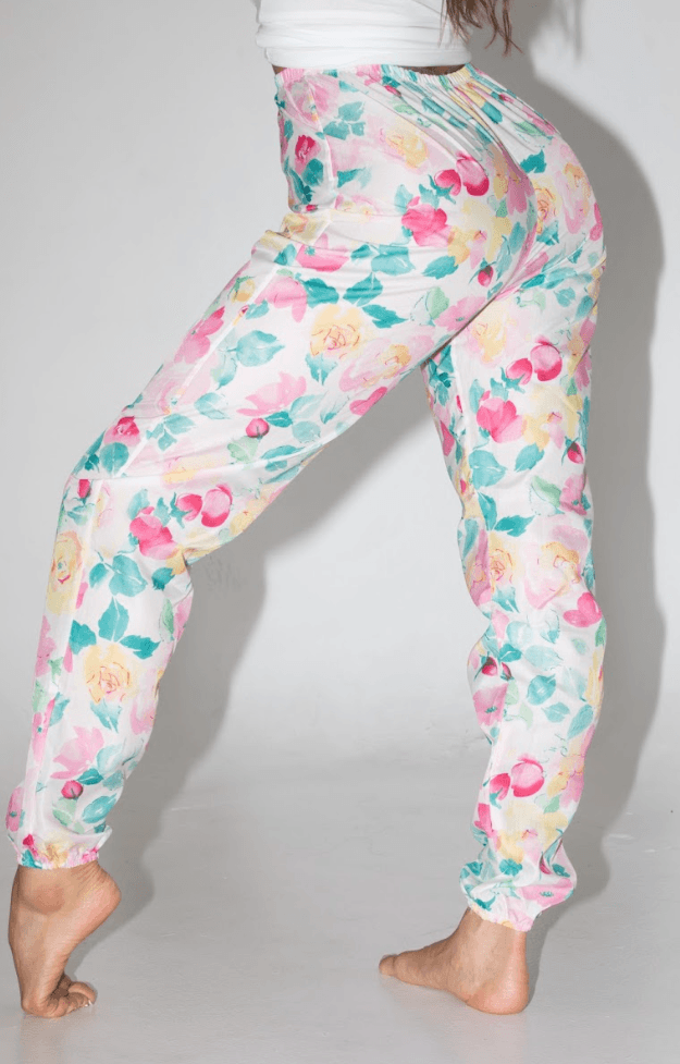 Floral pants, back detail